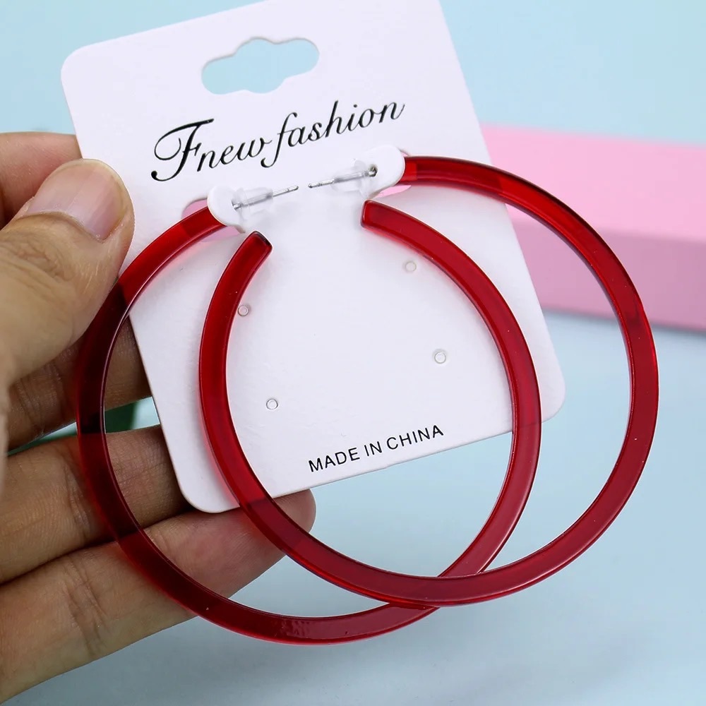 Big C Shaped Hoop Earrings